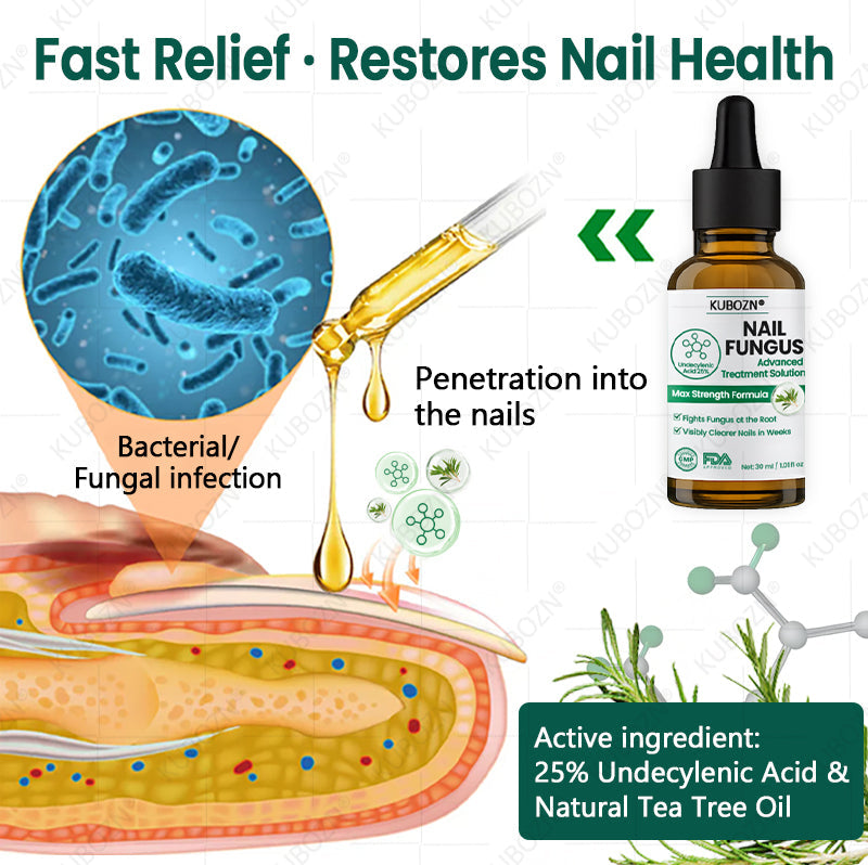 KUBOZN® Antifungal Nail Fungus Treatment Serum – Clear, Strong Nails👣